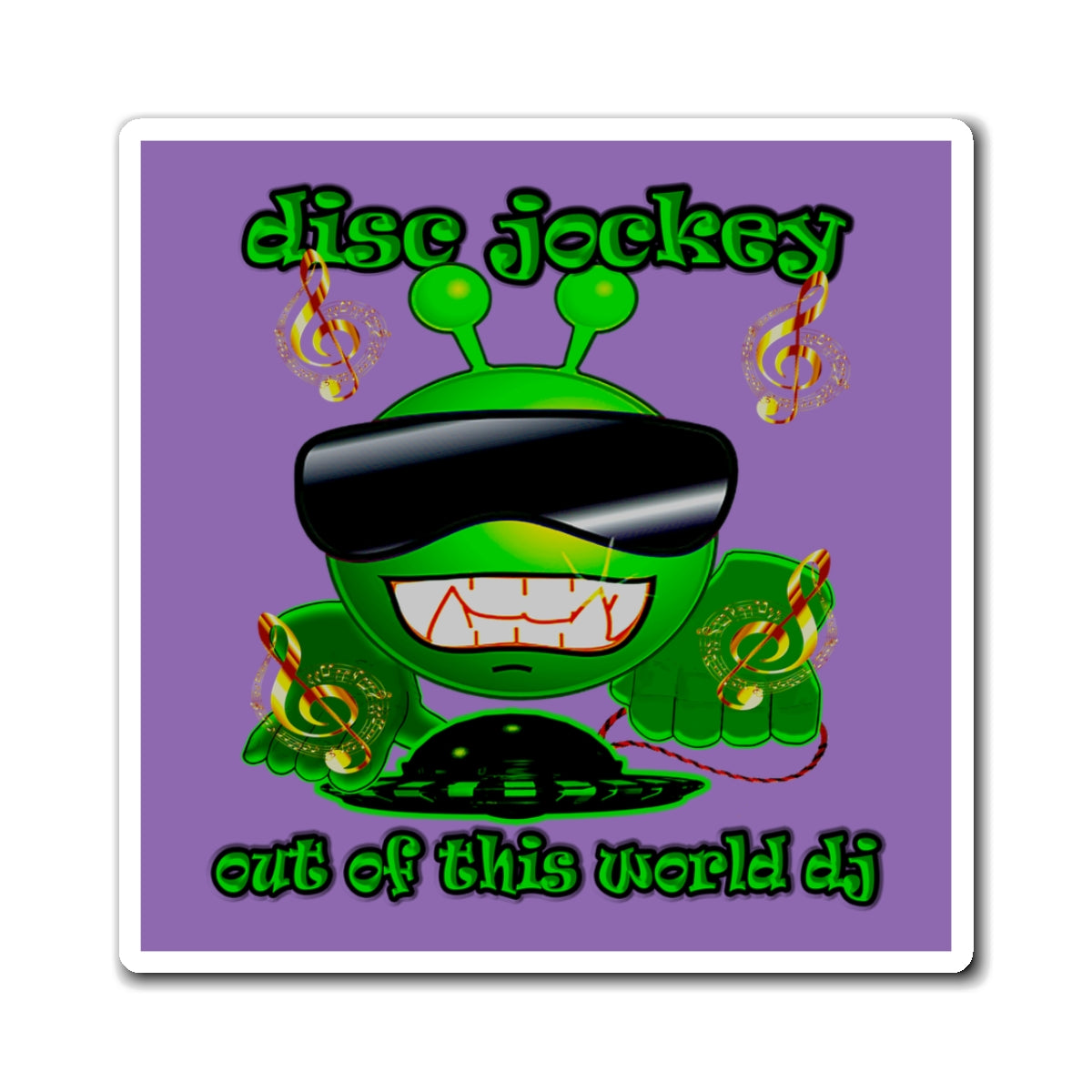 disc jockey - Magnets - (light purple)