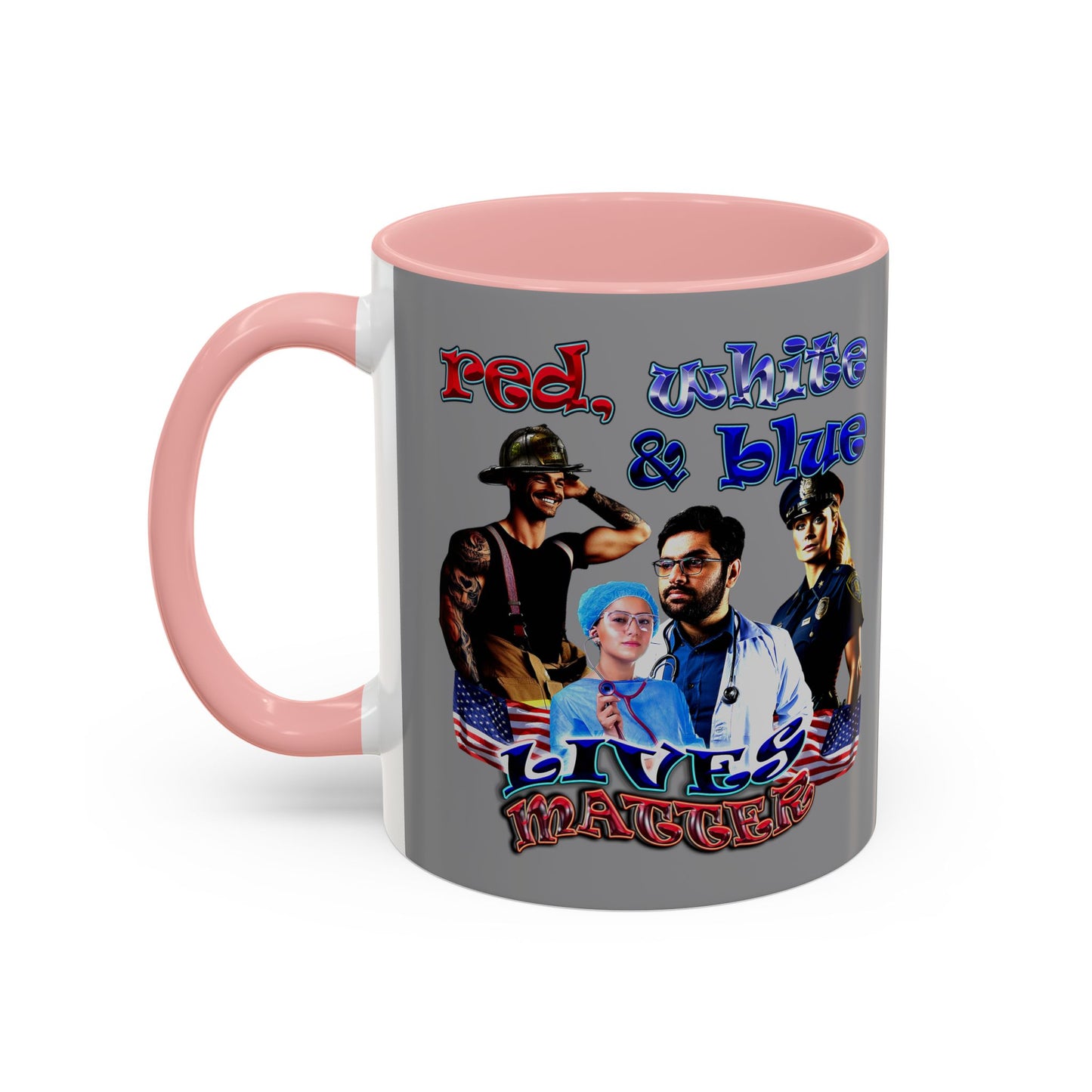 rw&b lives matter - Accent Mug (grey)