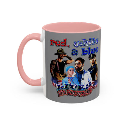 rw&b lives matter - Accent Mug (grey)