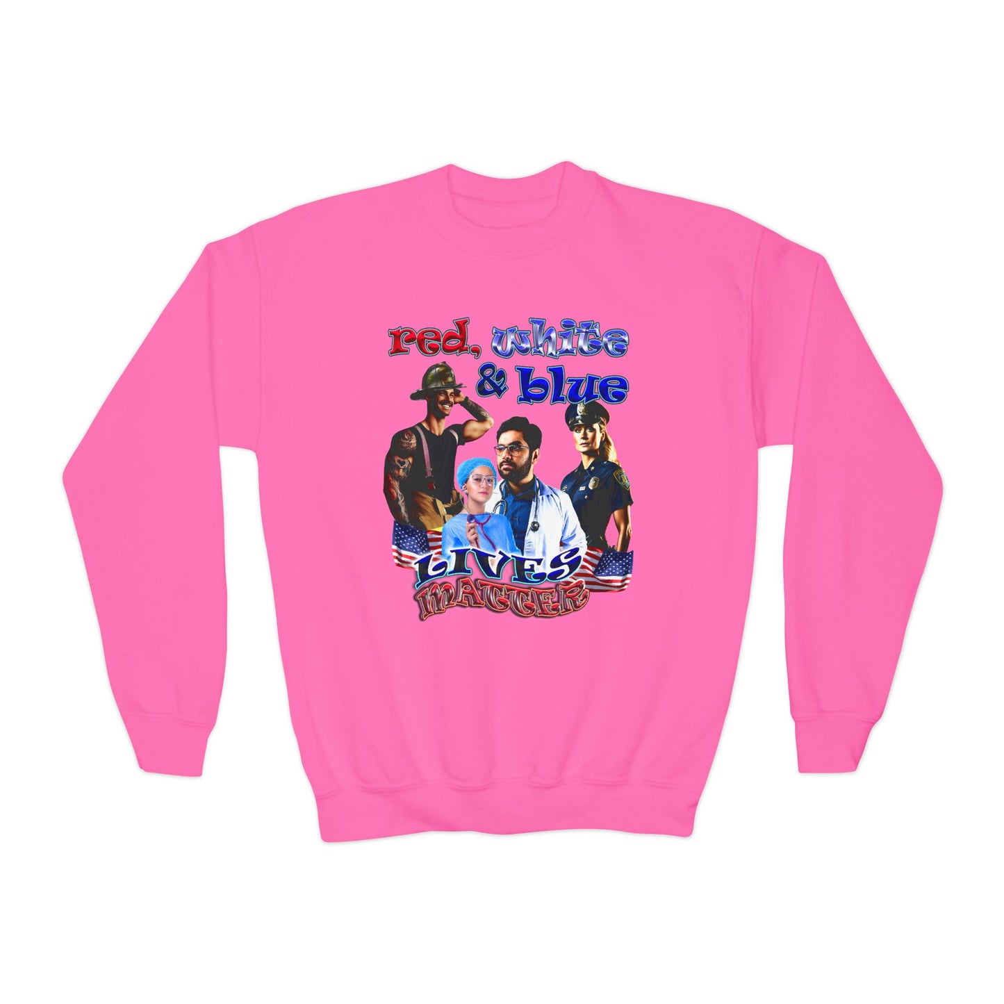 rw&b lives matter - Youth Crewneck Sweatshirt