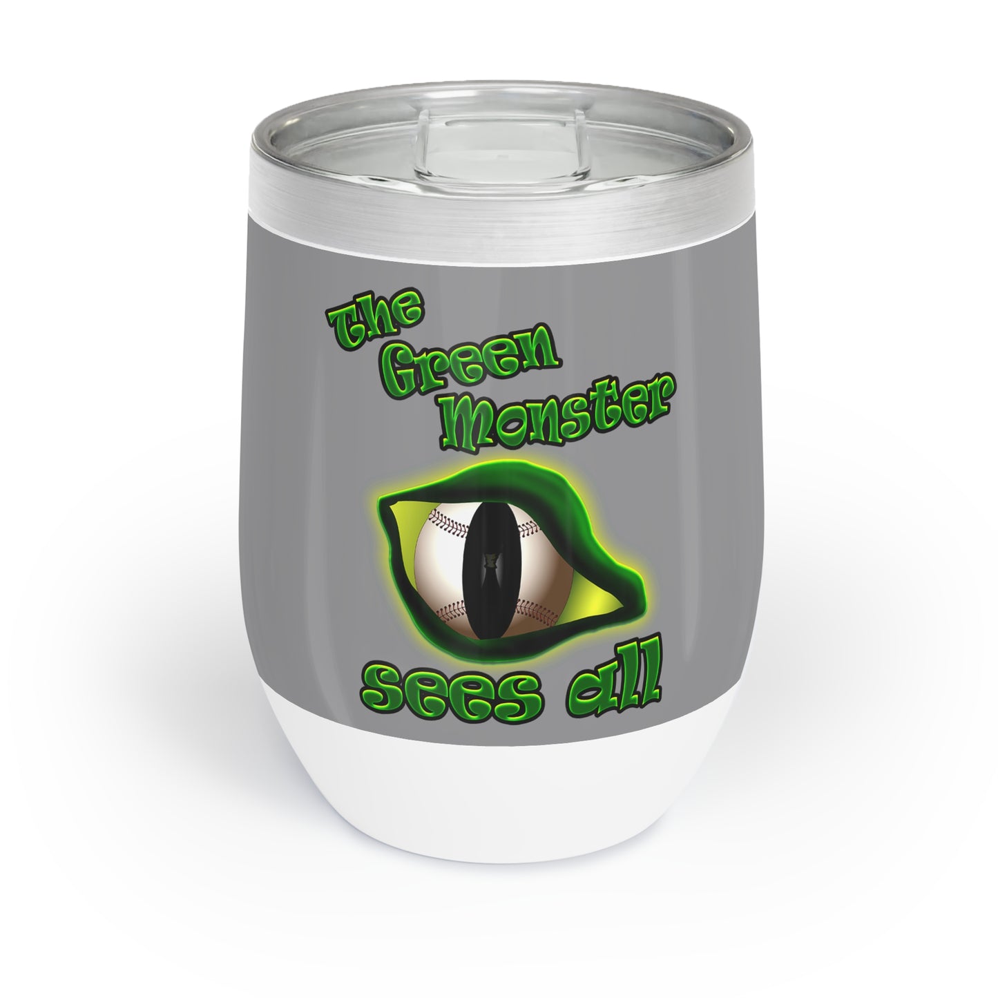 green monster - Chill Wine Tumbler (grey)