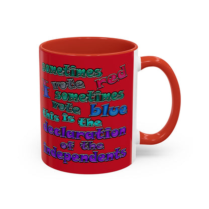 declaration of the independents - Accent Mug (dark red)