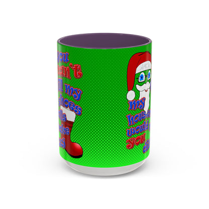 santa's shoes - Accent Mug (logo green)