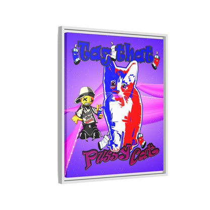 tag that - framed canvas art (purple-pink wave)