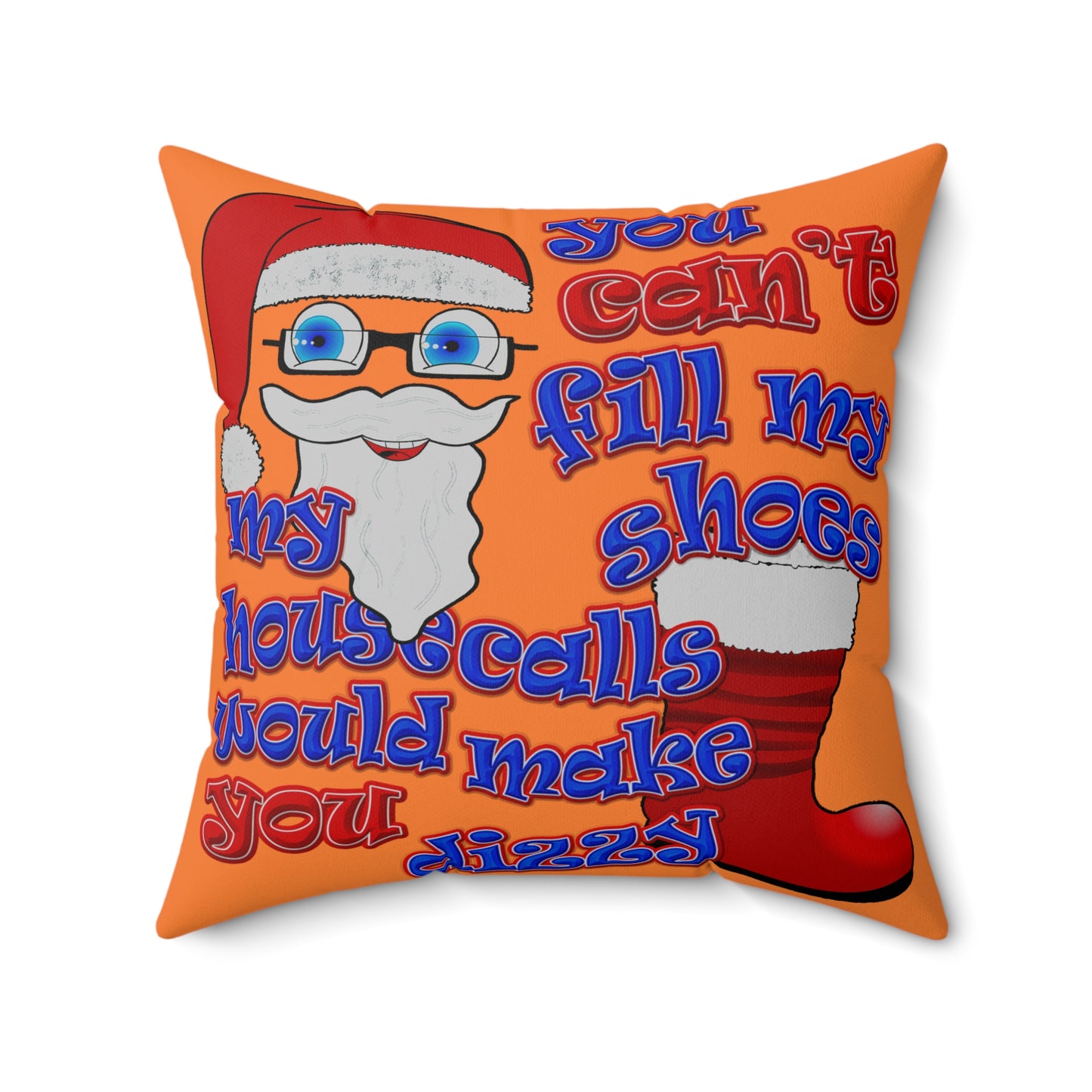 santa's shoes - Spun Polyester Square Pillow - (crusta)