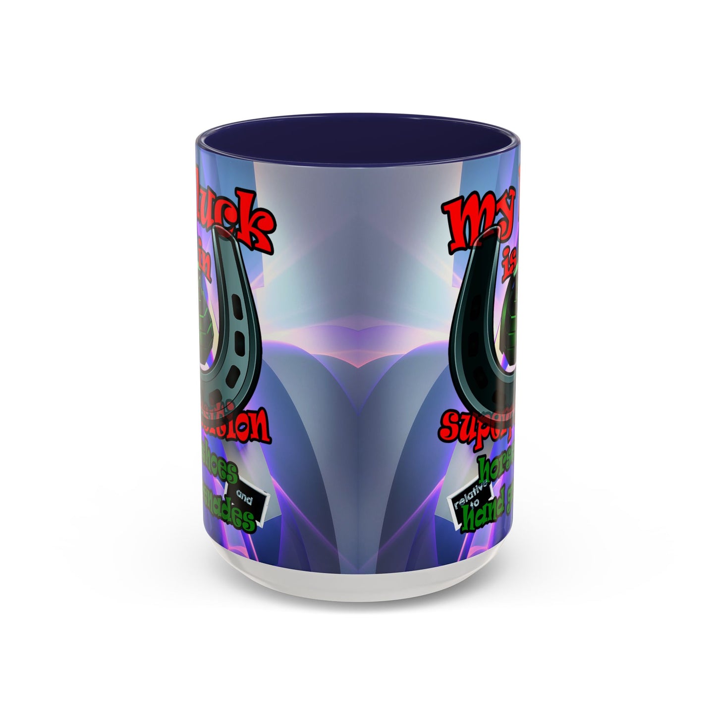 my luck - Accent Mug (grey-pink wave)