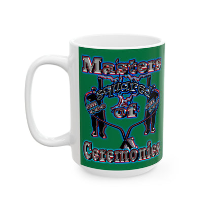 em cee squared - White Mug (dark green)
