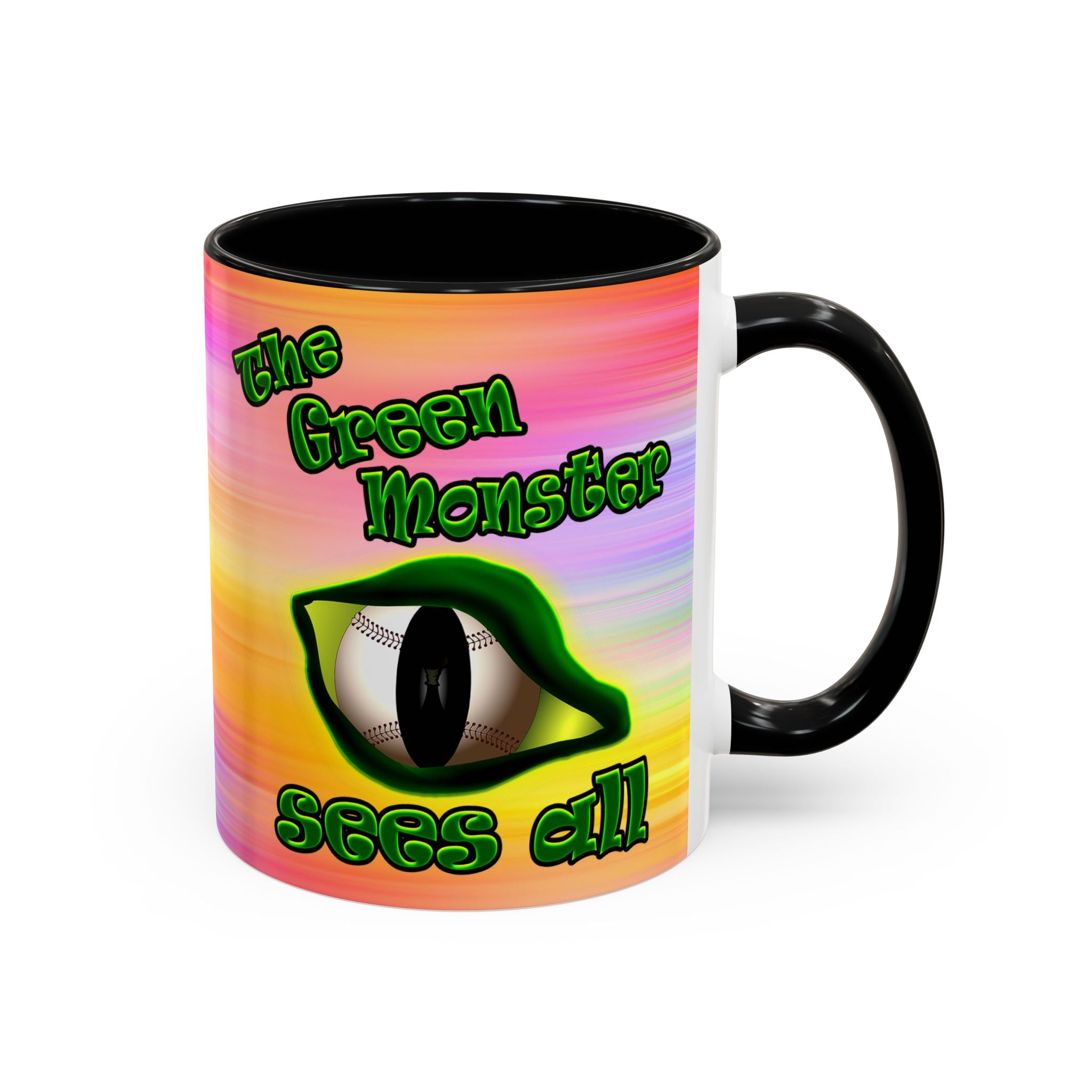 green monster - Accent Mug (color blur)