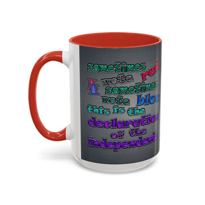 declaration of the independents - Accent Mug (grey-light grey)