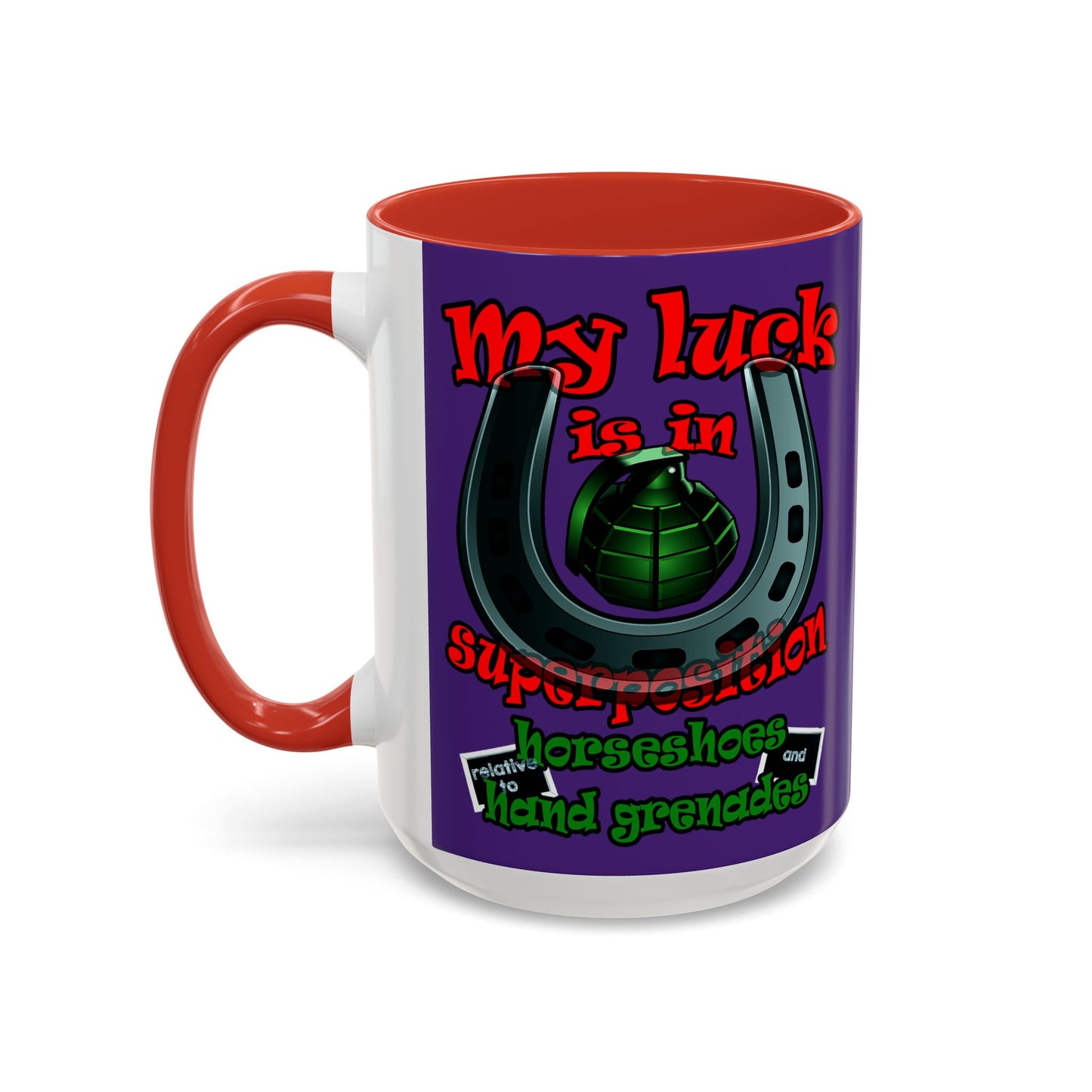 my luck - Accent Mug (purple)