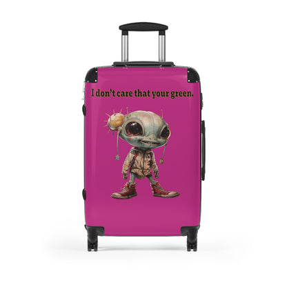 I don't care that your green - Suitcase (pink)