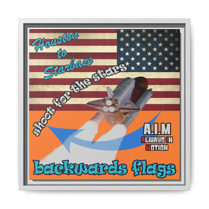 shoot for the stars - framed canvas art (crusta)