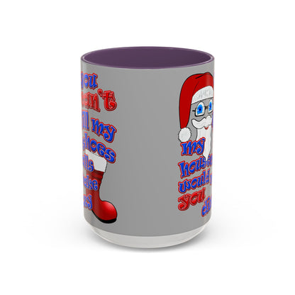 santa's shoes - Accent Mug (light grey)