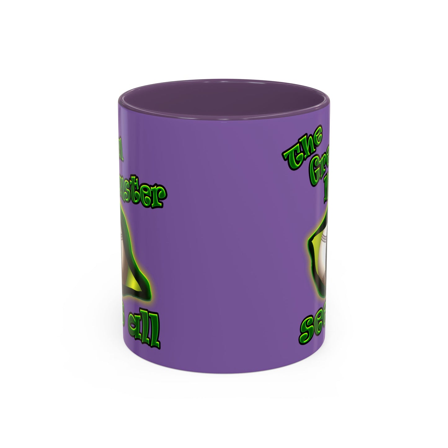 green monster - Accent Mug (light purple)
