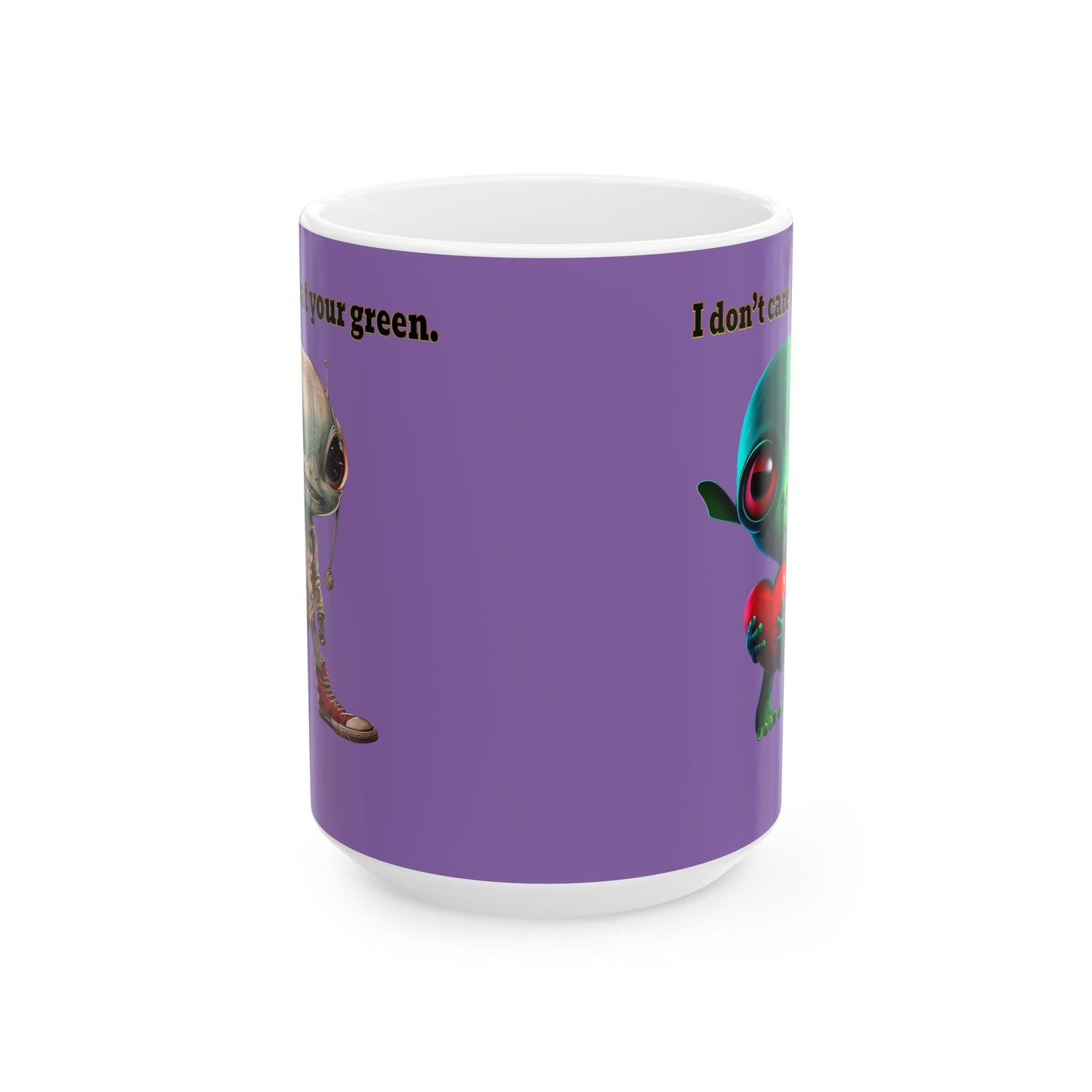 I don't care that your grey - White Mug (light purple)