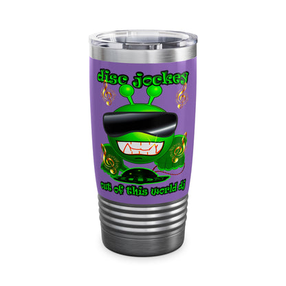 disc jockey - Ringneck Tumbler, 20oz (light purple)