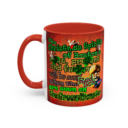christmas spirits of boston - Accent Mug (burnt orange)