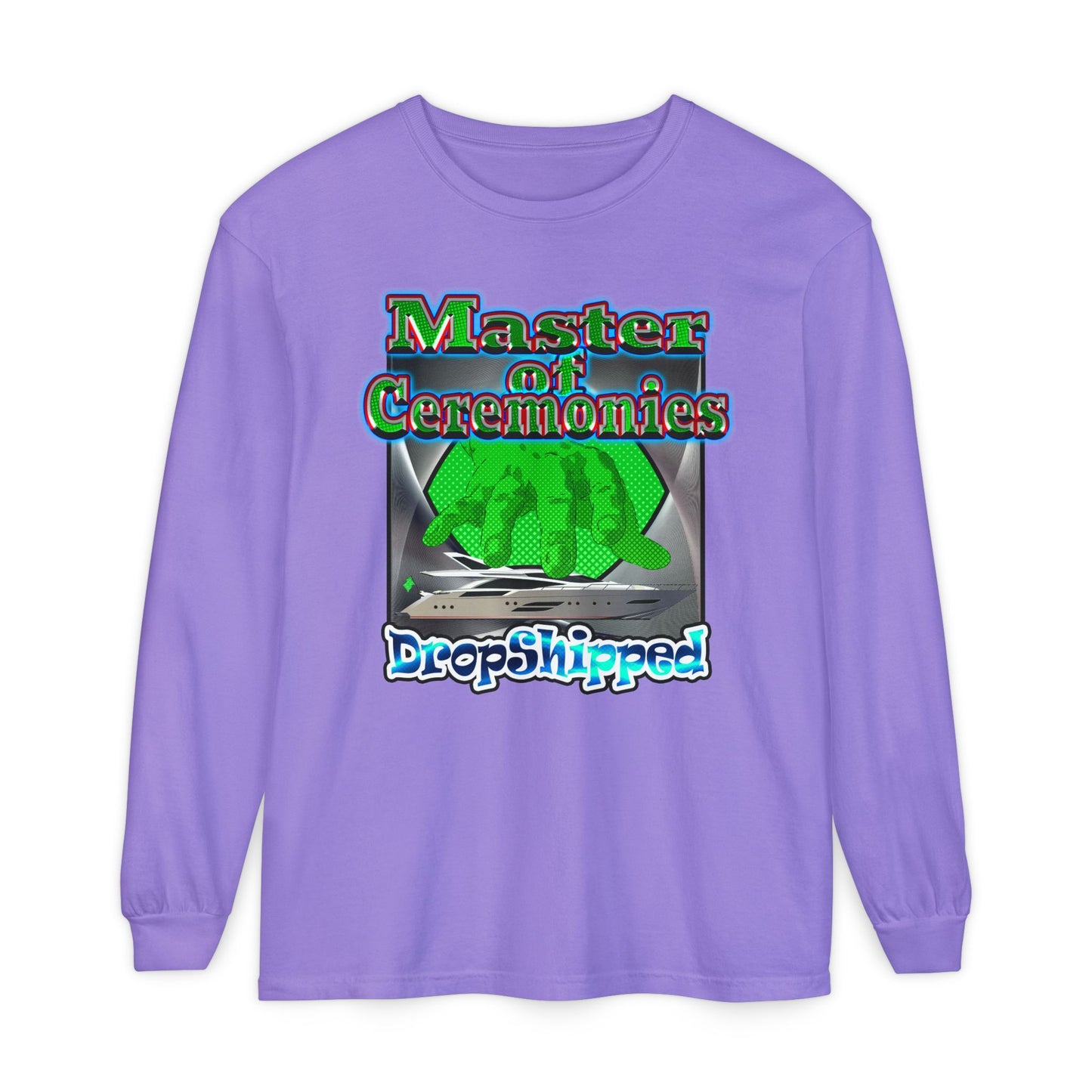 logo - Unisex Garment-dyed Long Sleeve T-Shirt