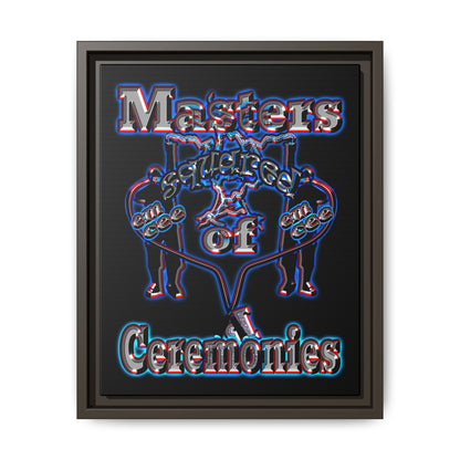 em cee squared - framed canvas art (black)
