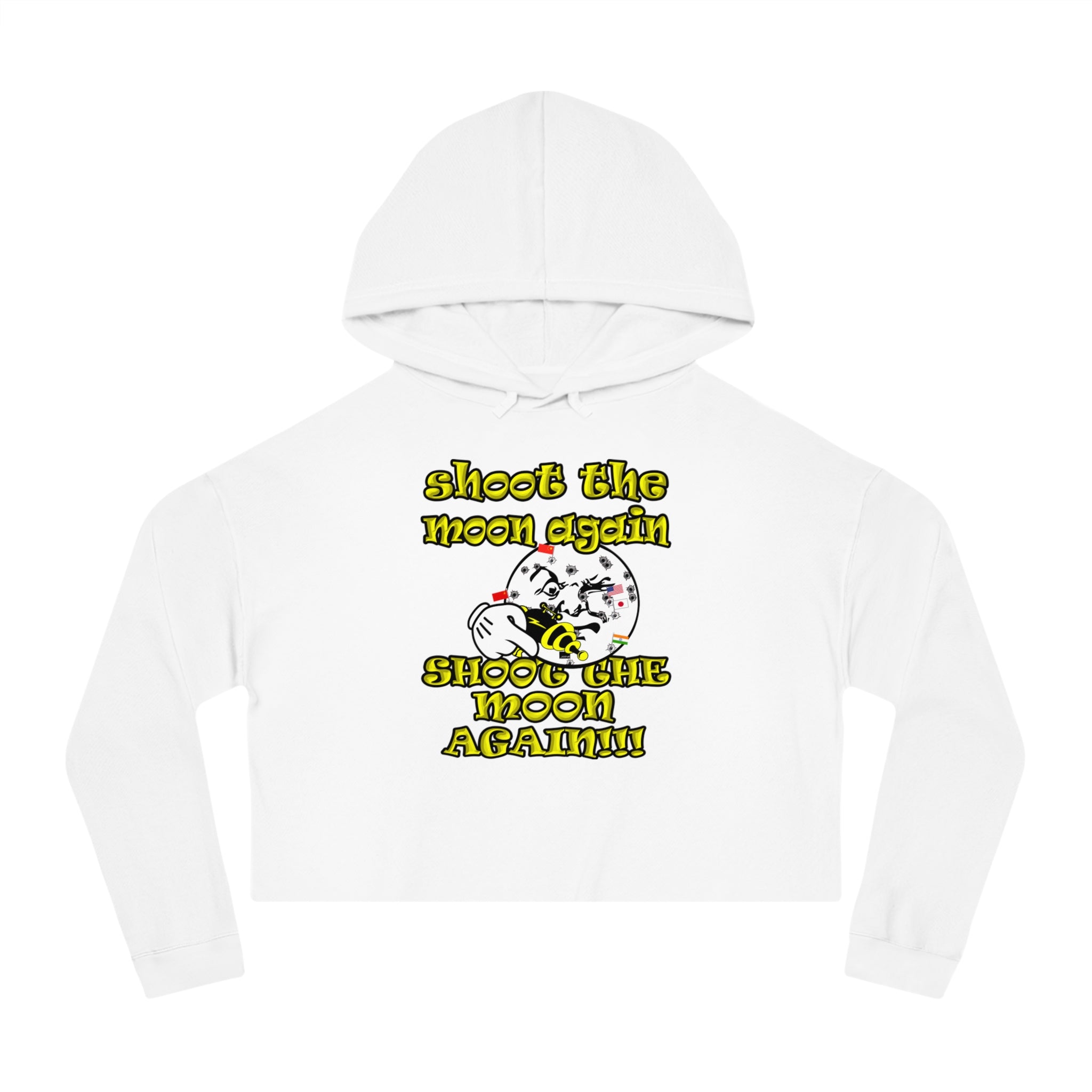shoot the moon again - Women’s Cropped Hooded Sweatshirt