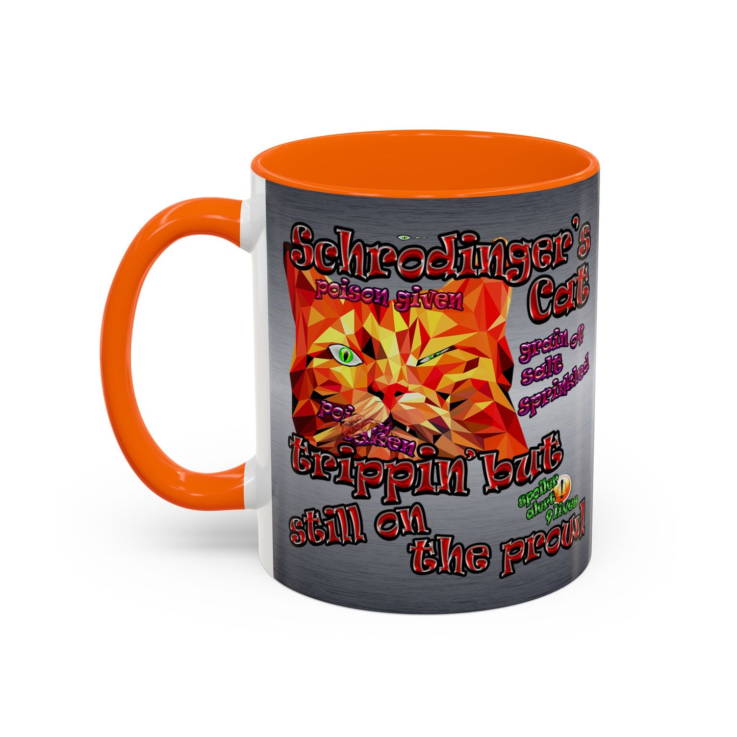 schrodinger's cat - Accent Mug (brushed nickel)