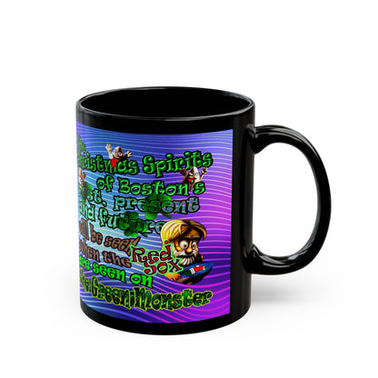 christmas spirits of boston - Black Mug (purple wave)