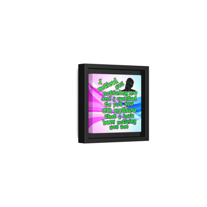 noticed you noticing - framed canvas art (light blue-pink wave)