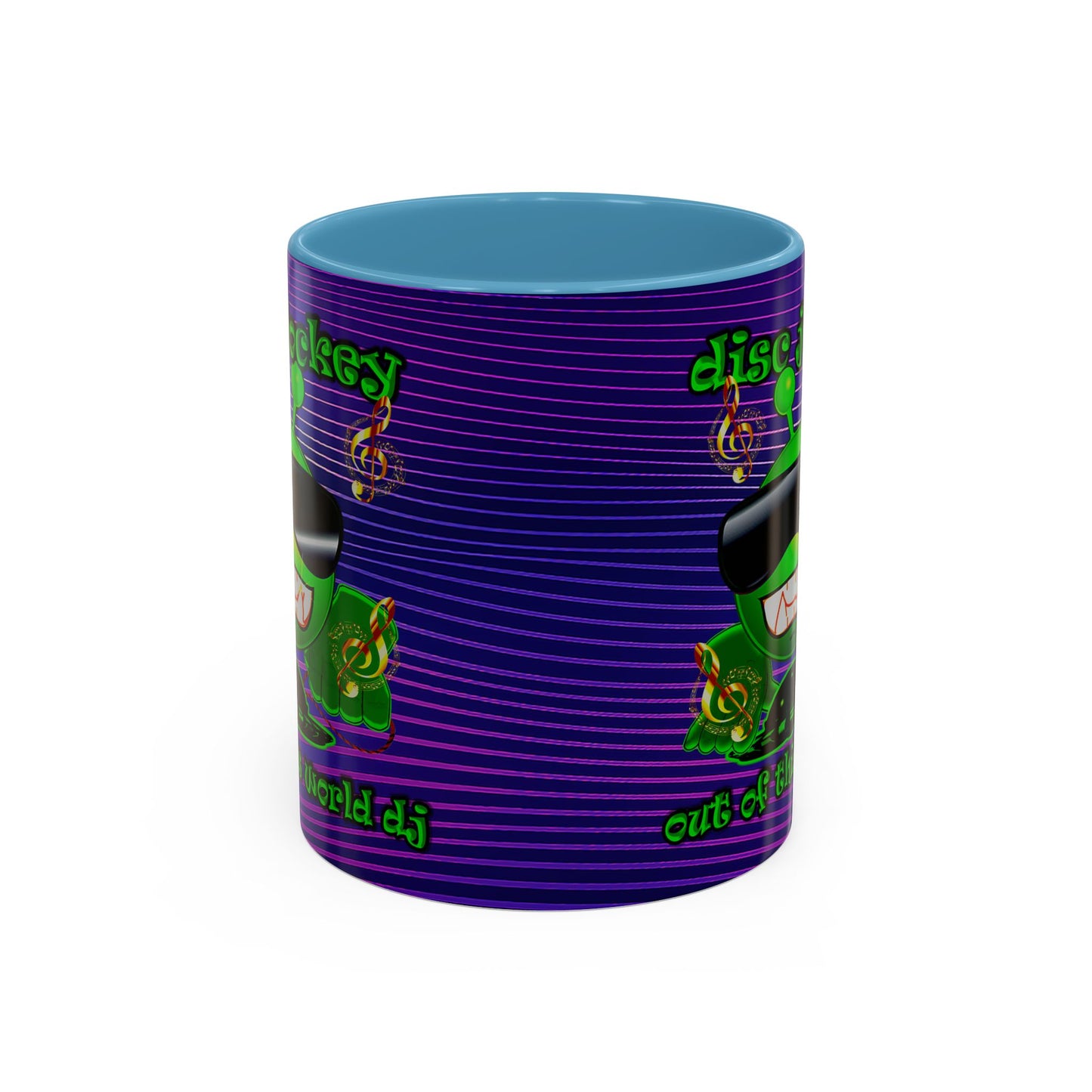 disc jockey - Accent Mug (purple wave)