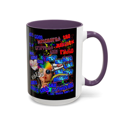 drop the beat - Accent Mug (black)