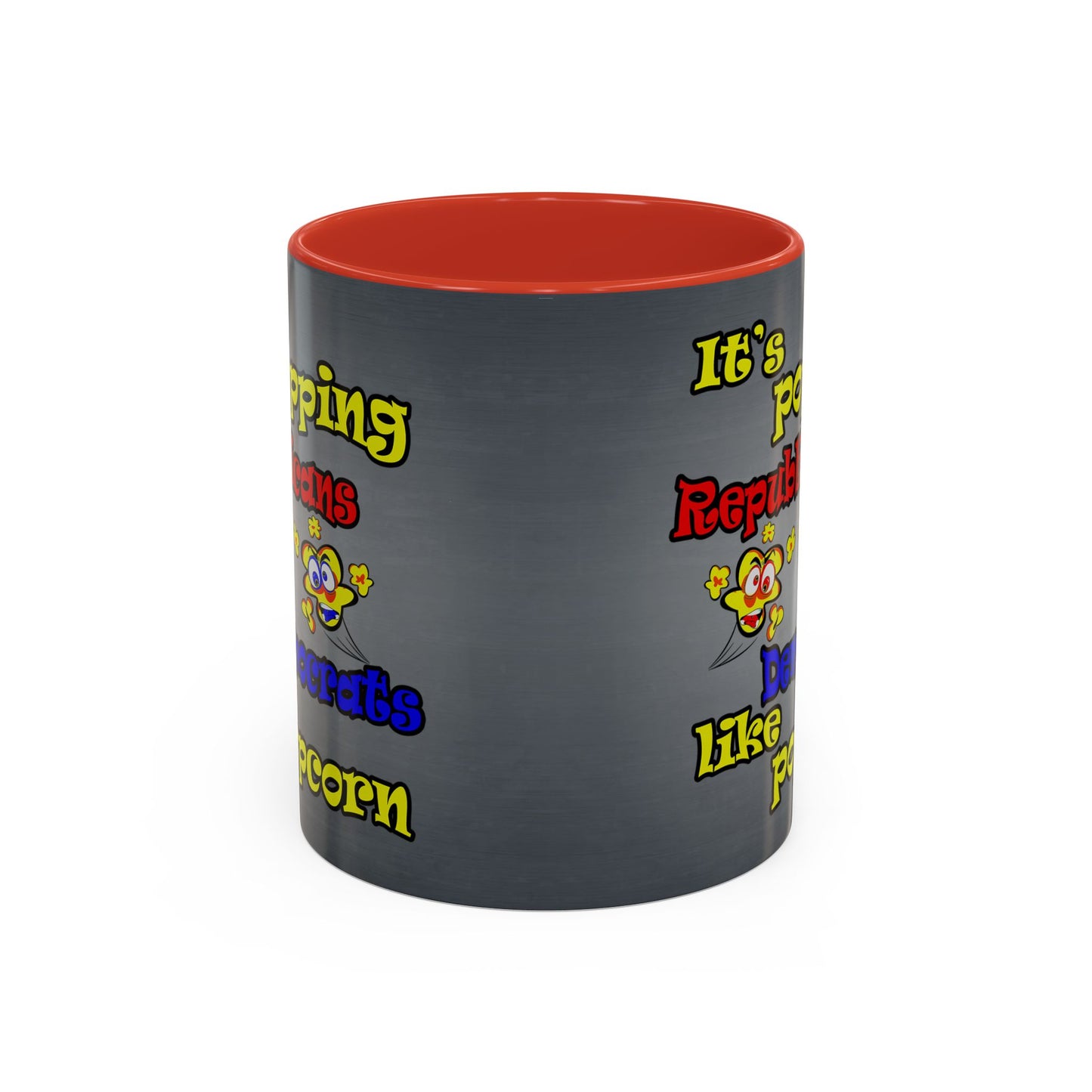 popping like popcorn - Accent Mug (grey-light grey)