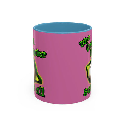 green monster - Accent Mug (light pink)