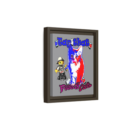tag that - framed canvas art (grey)