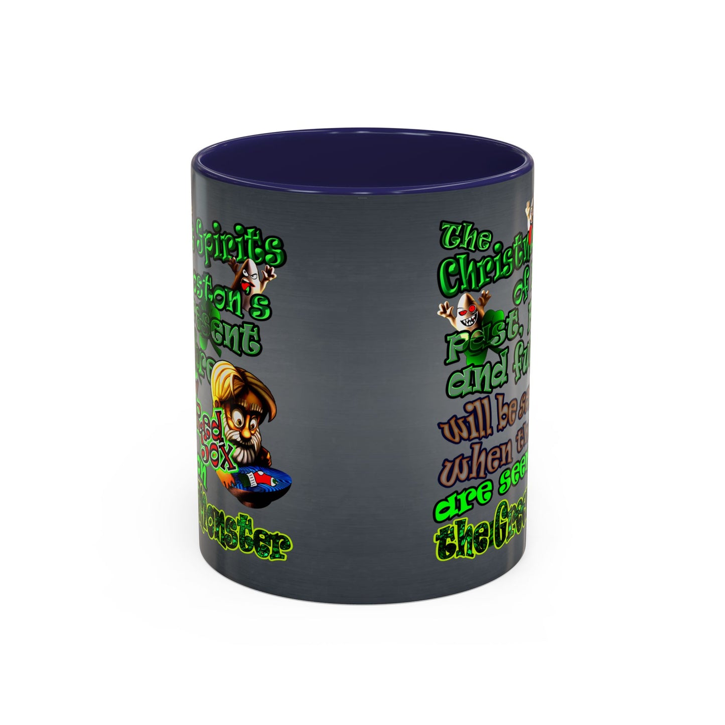 christmas spirits of boston - Accent Mug (grey-light grey)