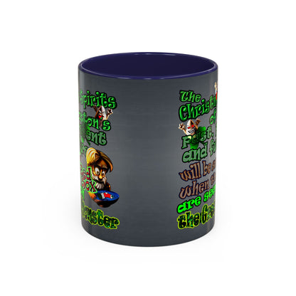 christmas spirits of boston - Accent Mug (grey-light grey)