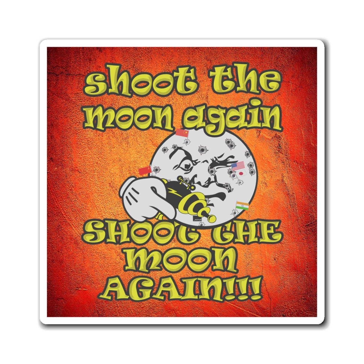 shoot the moon again - Magnets - (burnt orange)
