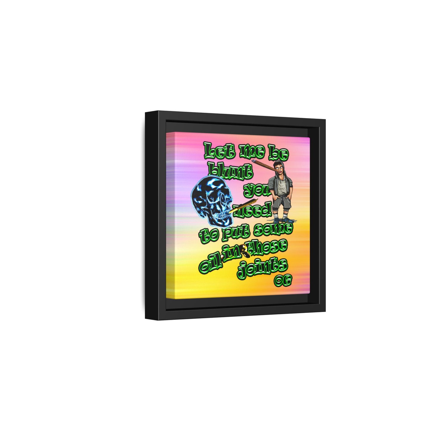 og - framed canvas art (color blur)