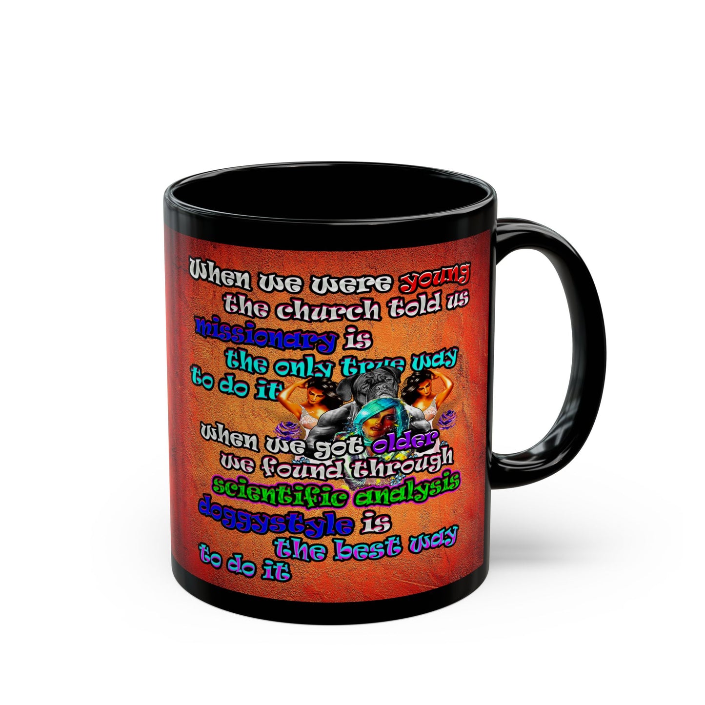 doggystyle - Black Mug (burnt orange)