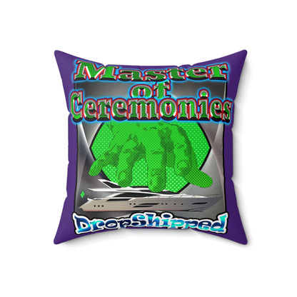 logo - Faux Suede Square Pillow - (purple)