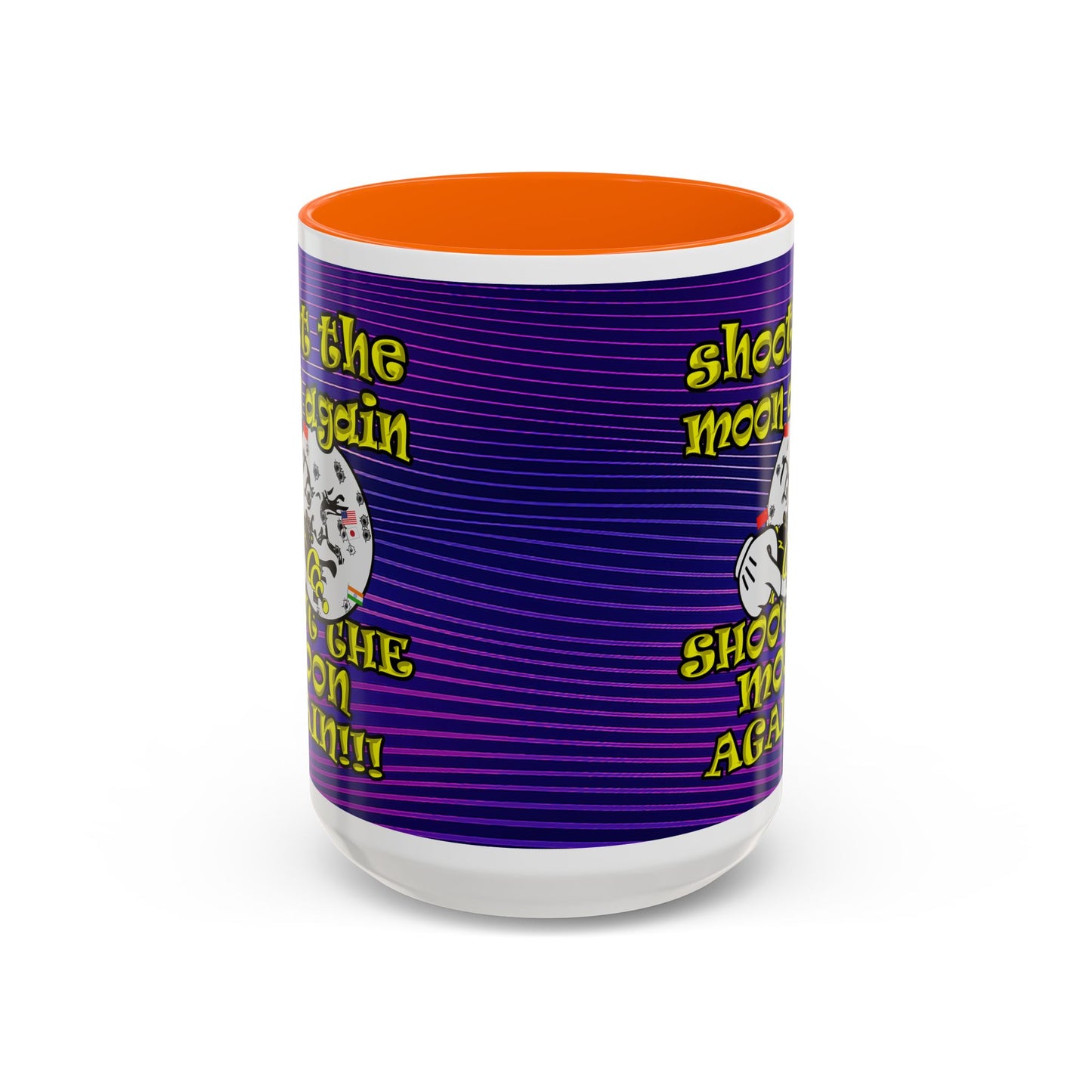 shoot the moon again - Accent Mug (purple wave)