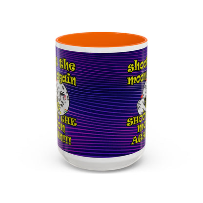 shoot the moon again - Accent Mug (purple wave)