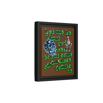 og - framed canvas art (brown)