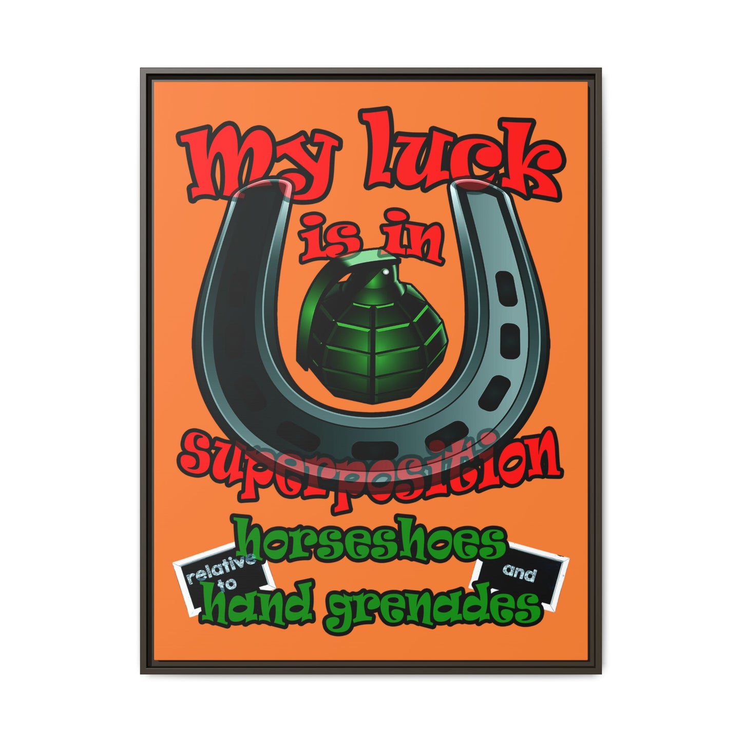 my luck - framed canvas art (crusta)