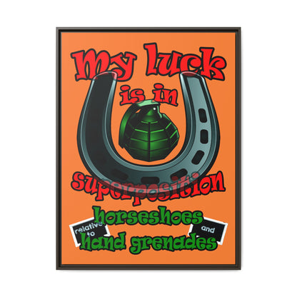 my luck - framed canvas art (crusta)
