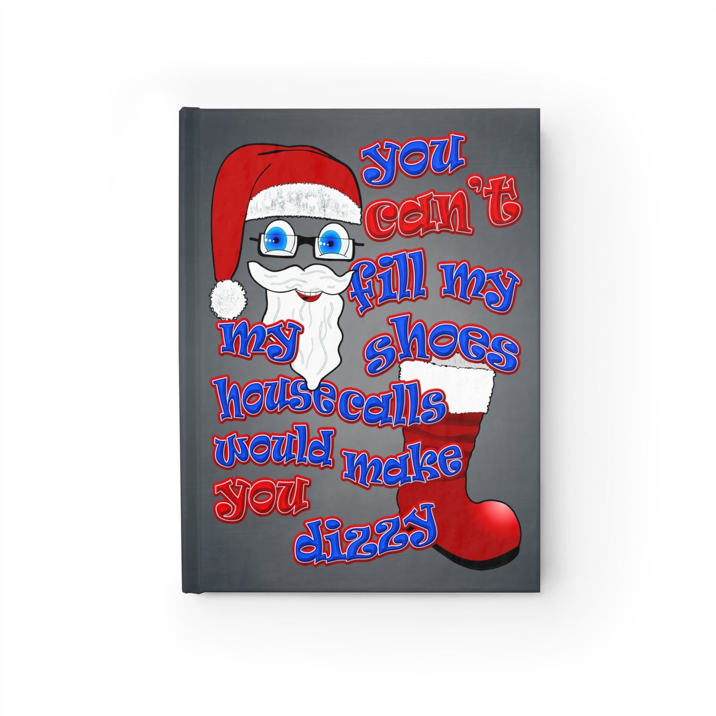 santa's shoes - journal-blank (grey-light grey)