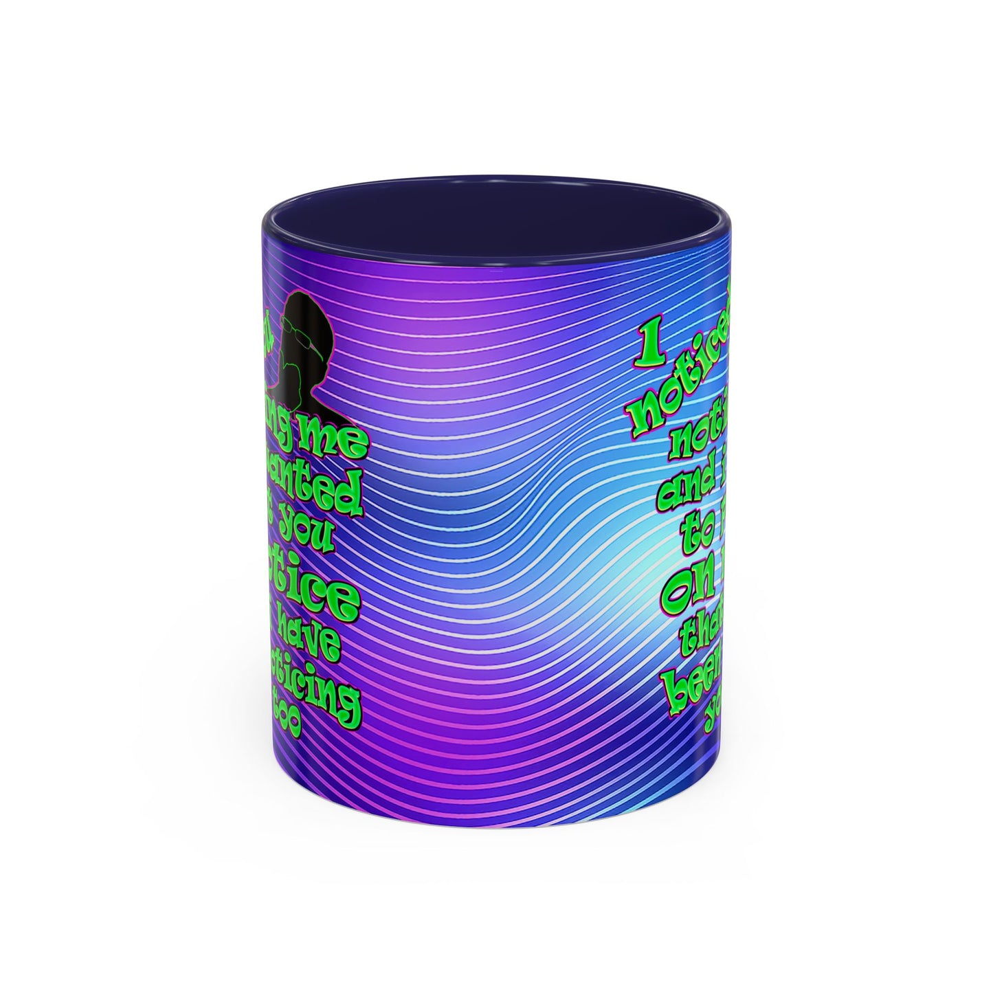 noticed you noticing - Accent Mug (purple wave)