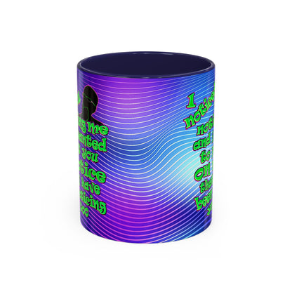 noticed you noticing - Accent Mug (purple wave)