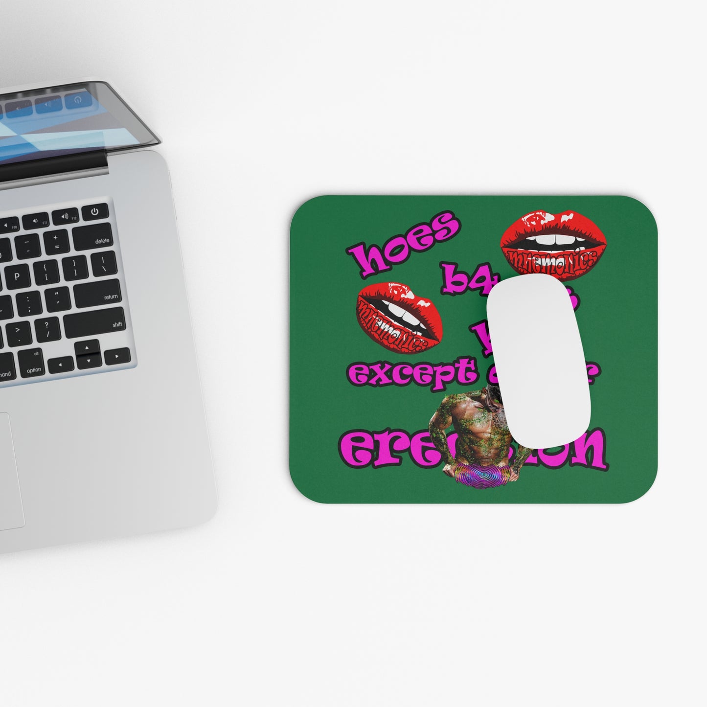hoes b4 bros - Mouse Pad (Rectangle) (dark green)