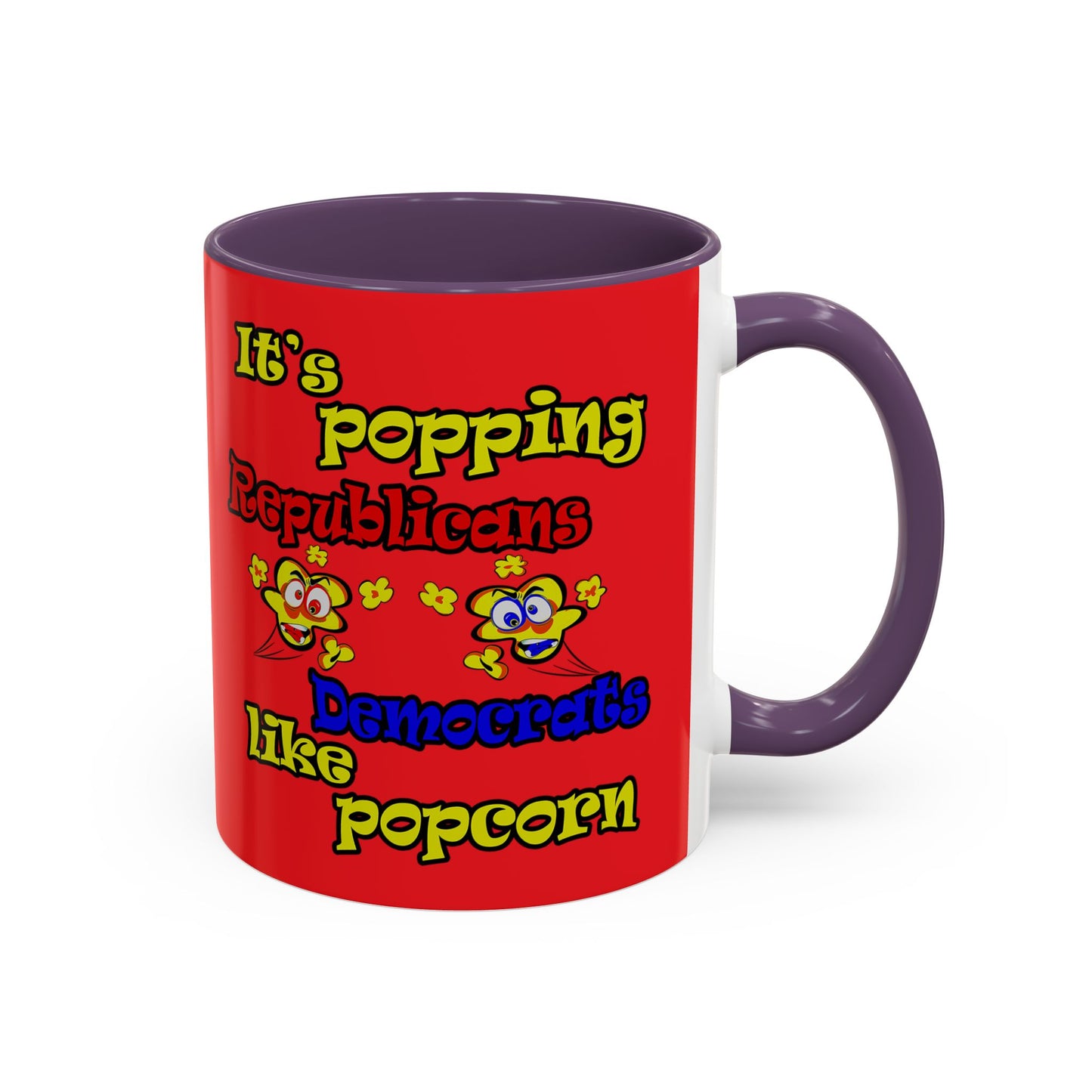 popping like popcorn - Accent Mug (red)