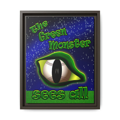 green monster - framed canvas art ('snoops' background)