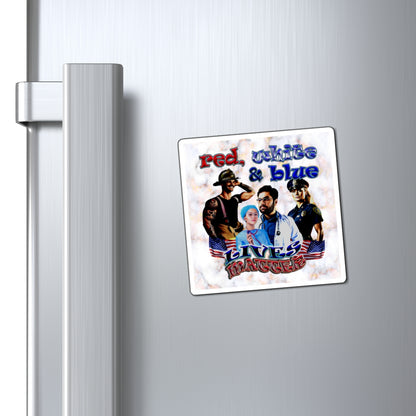 rw&b lives matter - Magnets - (white marble)